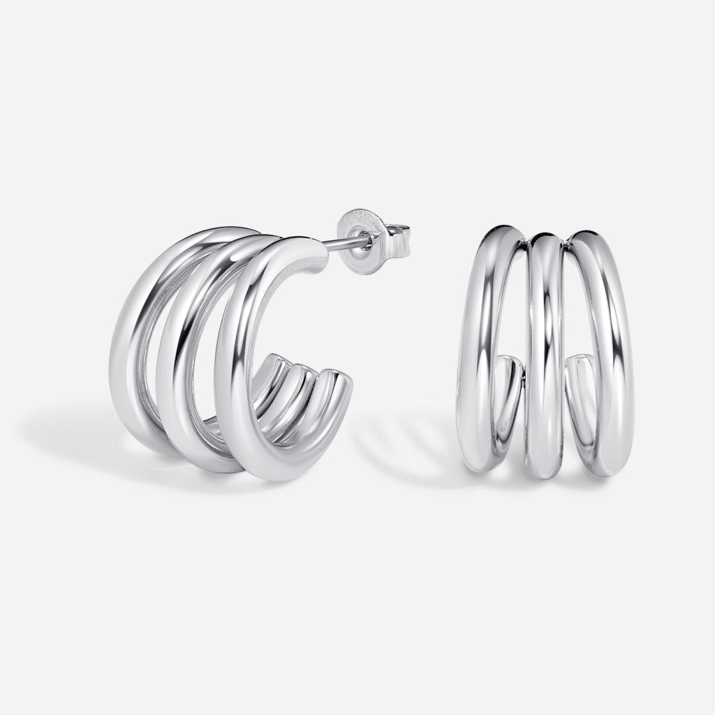 316L Surgical Steel Three Half Hoop Studs - SkinKandy | Body Jewellery & Piercing Online Australia