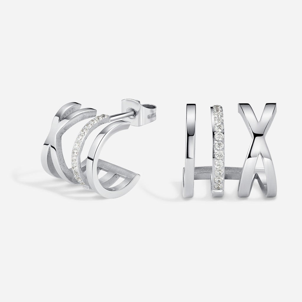 316L Surgical Steel Cubic Zirconia Multi Line Studs - SkinKandy | Body Jewellery & Piercing Online Australia