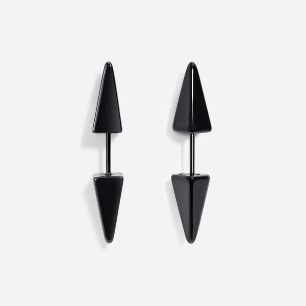 316L Surgical Steel Double Spike Earring Pair