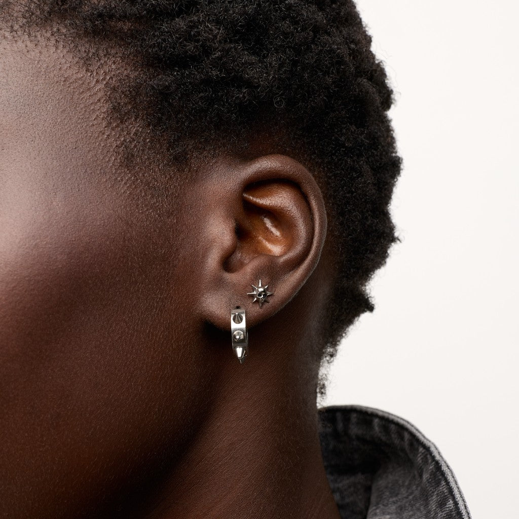 316L Surgical Steel Spike Huggie Earring Pair - SkinKandy | Body Jewellery & Piercing Online Australia