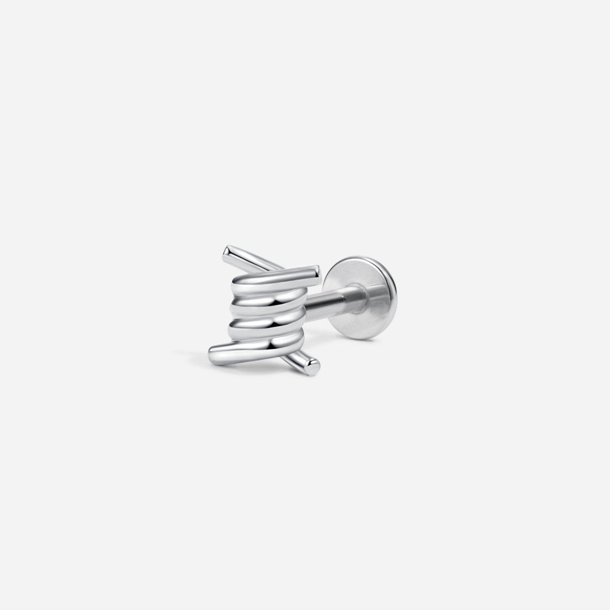 316L Surgical Steel Internally Threaded Barbed Wire Flatback - SkinKandy | Body Jewellery & Piercing Online Australia