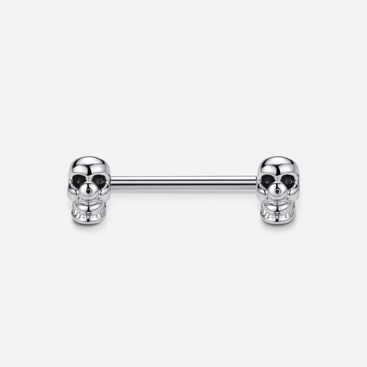 Titanium Threadless Skull Nipple Barbell - SkinKandy | Body Jewellery & Piercing Online Australia