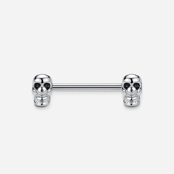 Titanium Threadless Skull Nipple Barbell