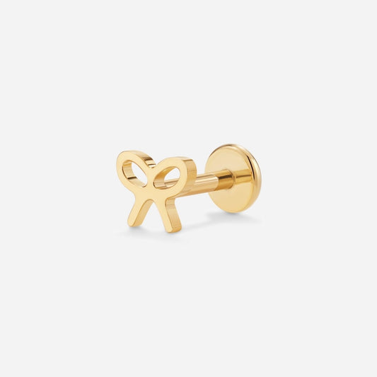 Titanium Internally Threaded Bow Nose Flatback - SkinKandy | Body Jewellery & Piercing Online Australia