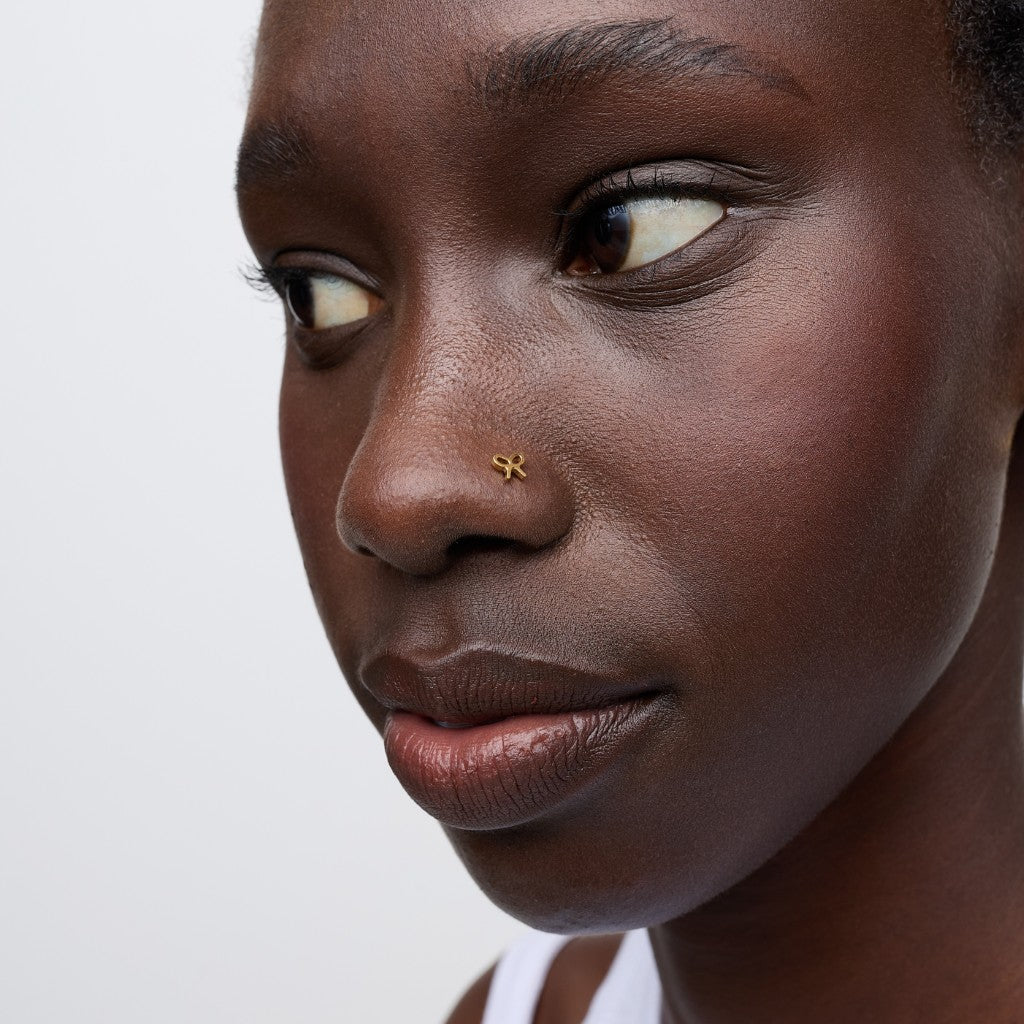 Titanium Internally Threaded Bow Nose Flatback - SkinKandy | Body Jewellery & Piercing Online Australia