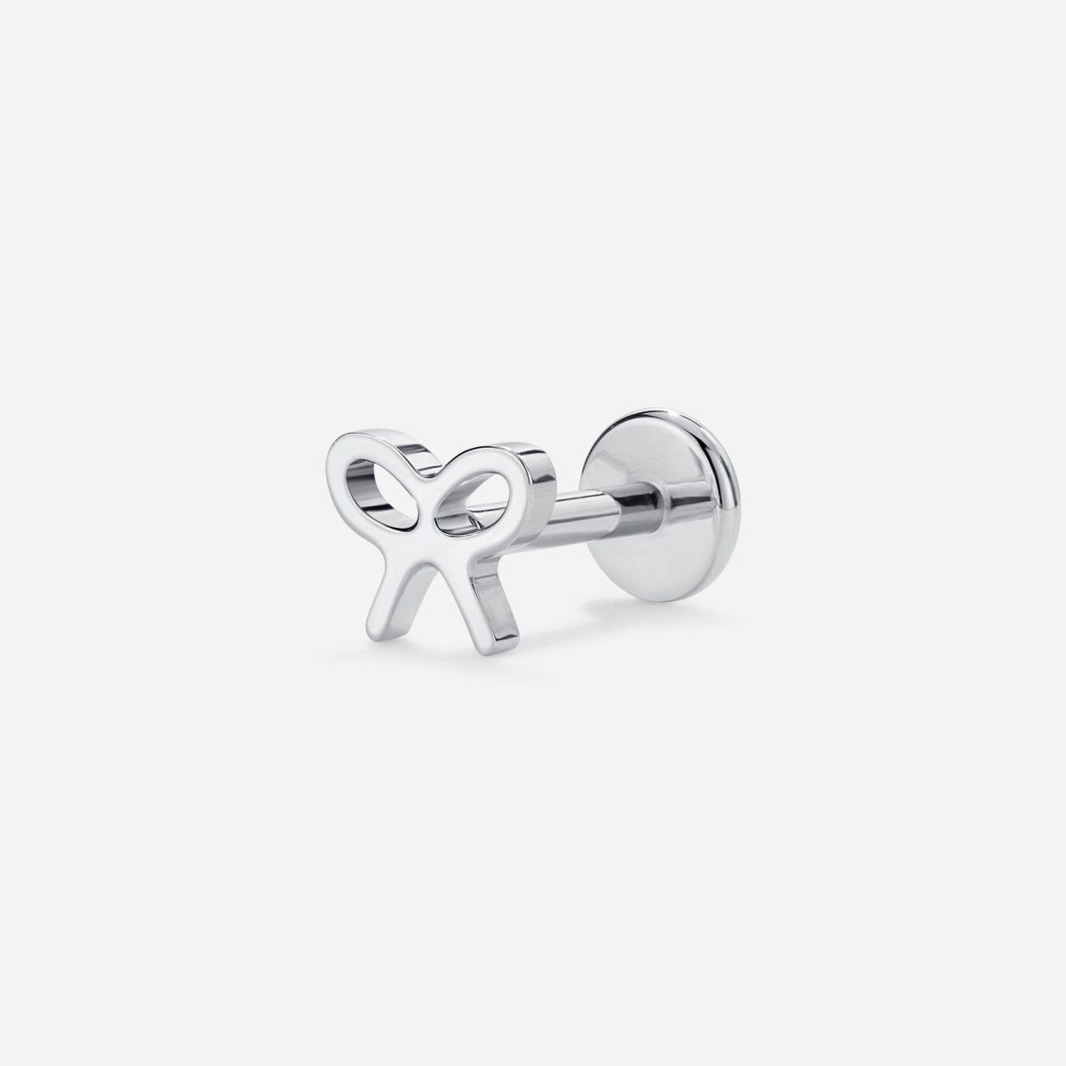 Titanium Internally Threaded Bow Nose Flatback - SkinKandy | Body Jewellery & Piercing Online Australia