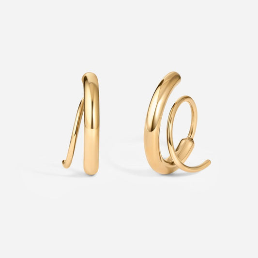 316L Stainless Steel Threadless Double Hoop Earring Pair - SkinKandy | Body Jewellery & Piercing