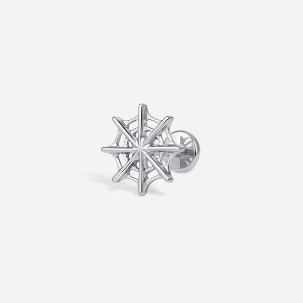 Implant Grade Titanium Internally Threaded Spider Web Flatback - SkinKandy | Body Jewellery & Piercing