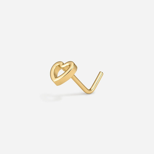 Implant Grade Titanium Internally Threaded Heart Nose Stud