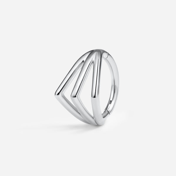 316L Stainless Steel Three V-Shape Segment Ring