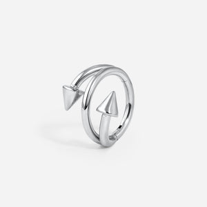 Implant Grade Titanium Wrap Double Spike Segment Ring - SkinKandy | Body Jewellery & Piercing
