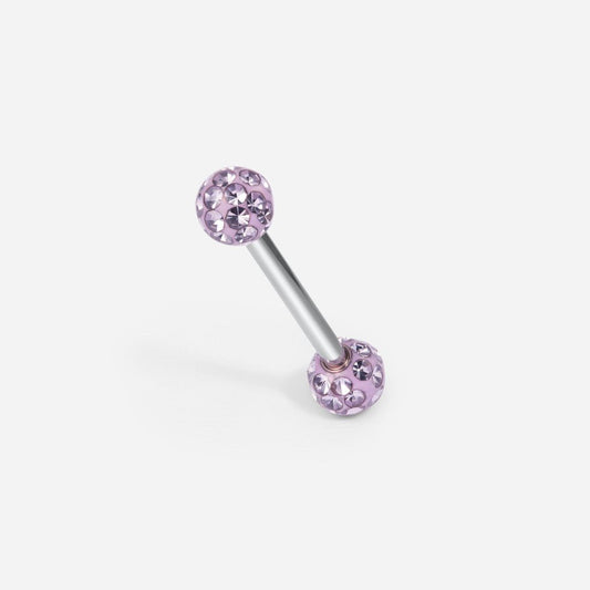Implant Grade Titanium Externally Threaded Porcelain Ball Tongue Barbell - SkinKandy | Body Jewellery & Piercing