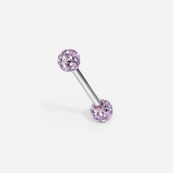 Implant Grade Titanium Externally Threaded Porcelain Ball Tongue Barbell