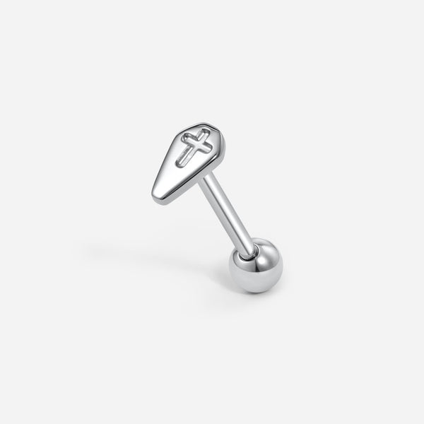 Implant Grade Titanium Externally Threaded Coffin Tongue Barbell