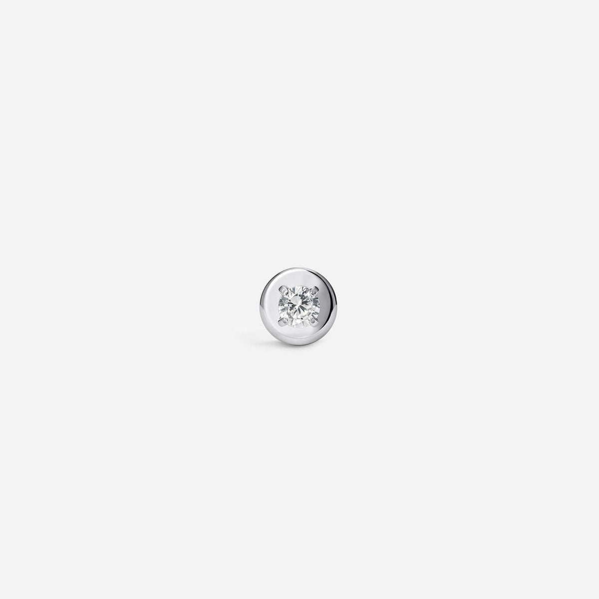 Implant Grade Titanium Internally Threaded Claw Set Round Cubic Zirconia Flatback | SkinKandy Body Jewellery Australia