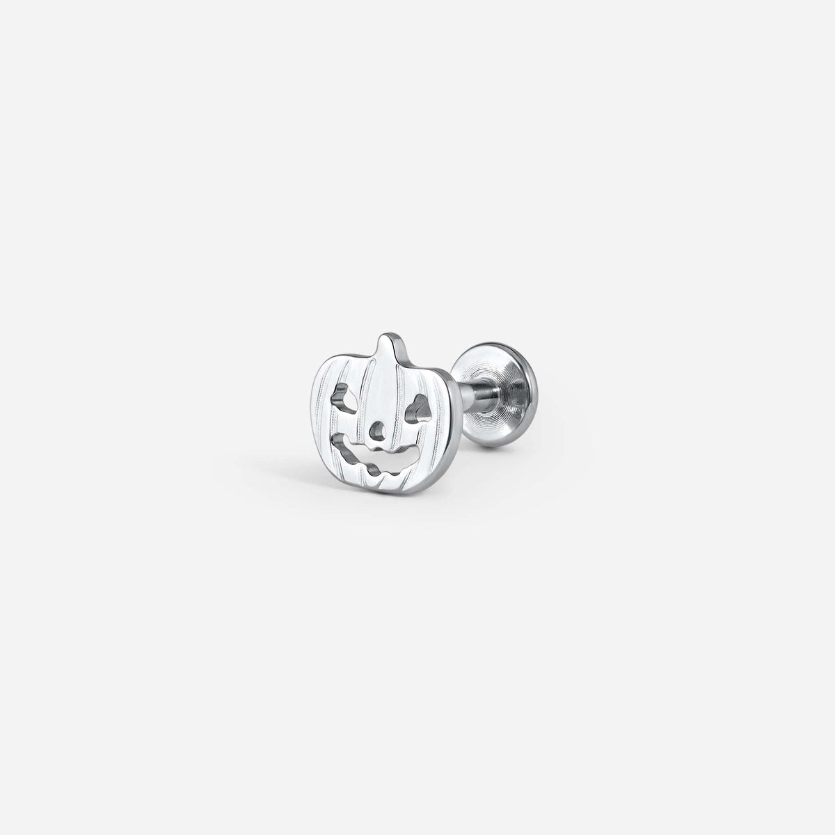 Implant Grade Titanium Internally Threaded Pumpkin Flatback – alternate view | SkinKandy Body Jewellery Australia