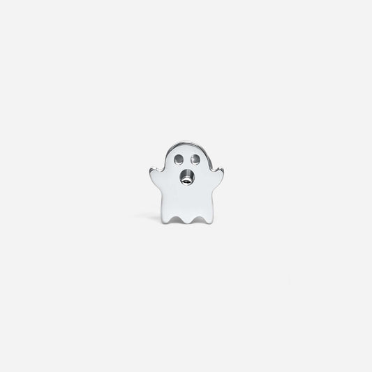 Implant Grade Titanium Internally Threaded Spooky Ghost Flatback | SkinKandy Body Jewellery Australia