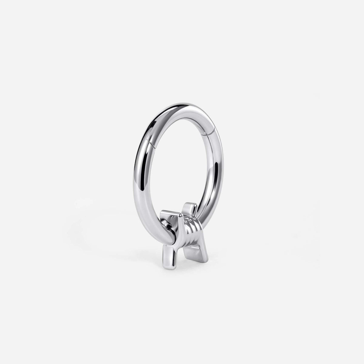 Implant Grade Titanium Hinged Barbed Wire Segment Ring | SkinKandy Body Jewellery Australia