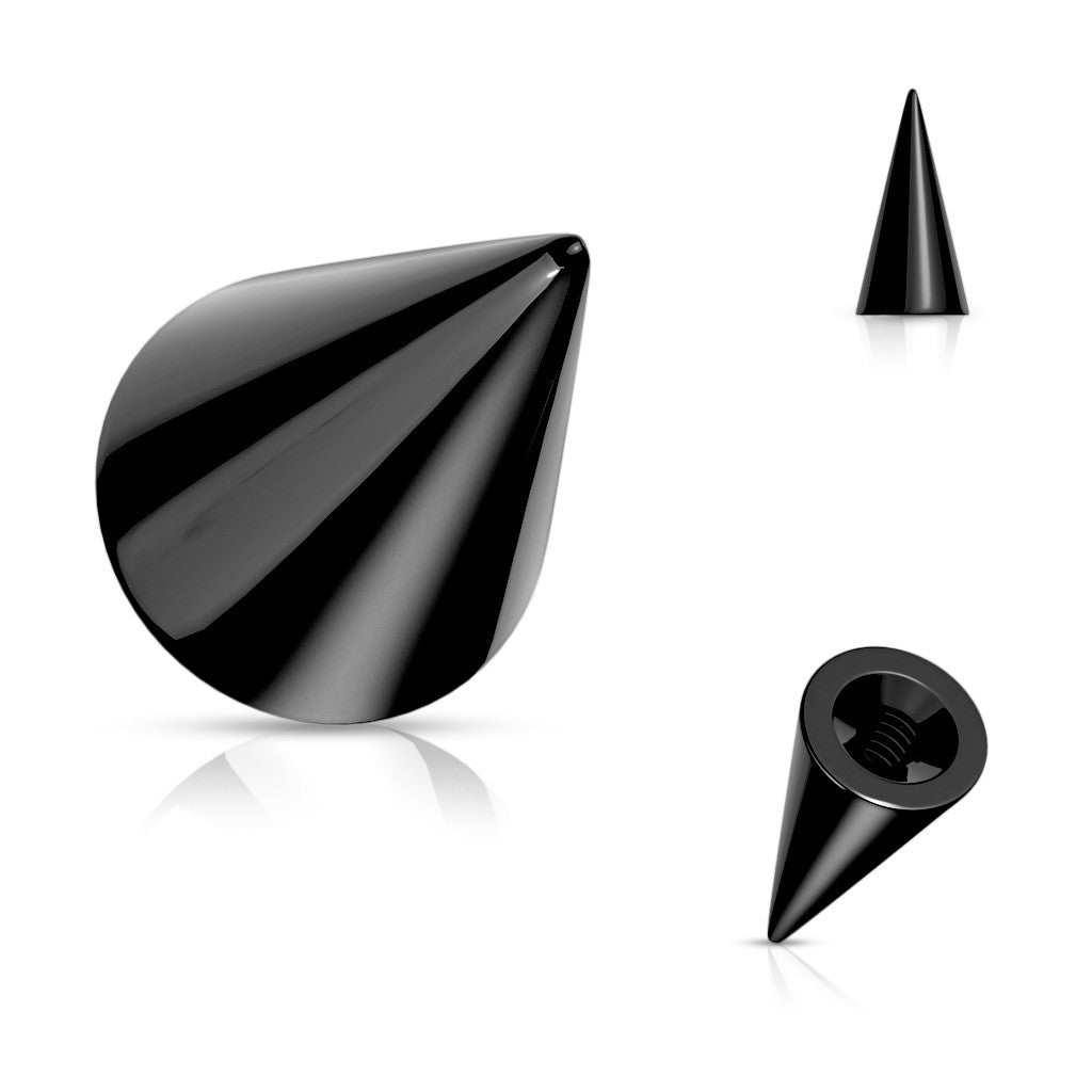 316L Surgical Steel Spike Black Top - SkinKandy | Body Jewellery & Piercing Online Australia
