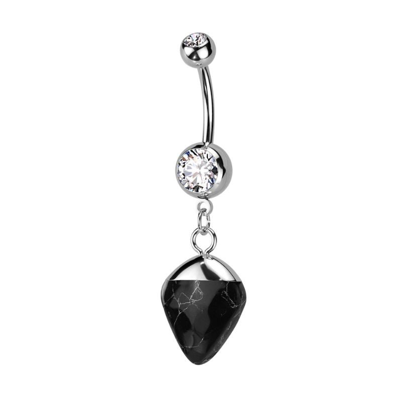 Jewelled Stone Navel Dangle - SkinKandy | Body Jewellery & Piercing Online Australia