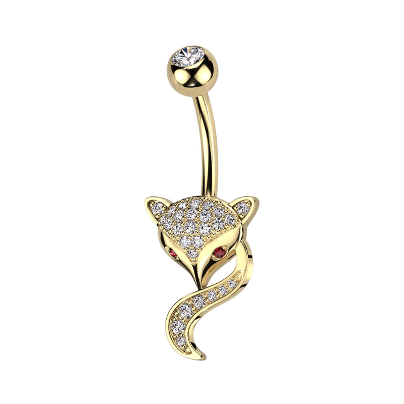 Fox Navel Bar - SkinKandy | Body Jewellery & Piercing Online Australia