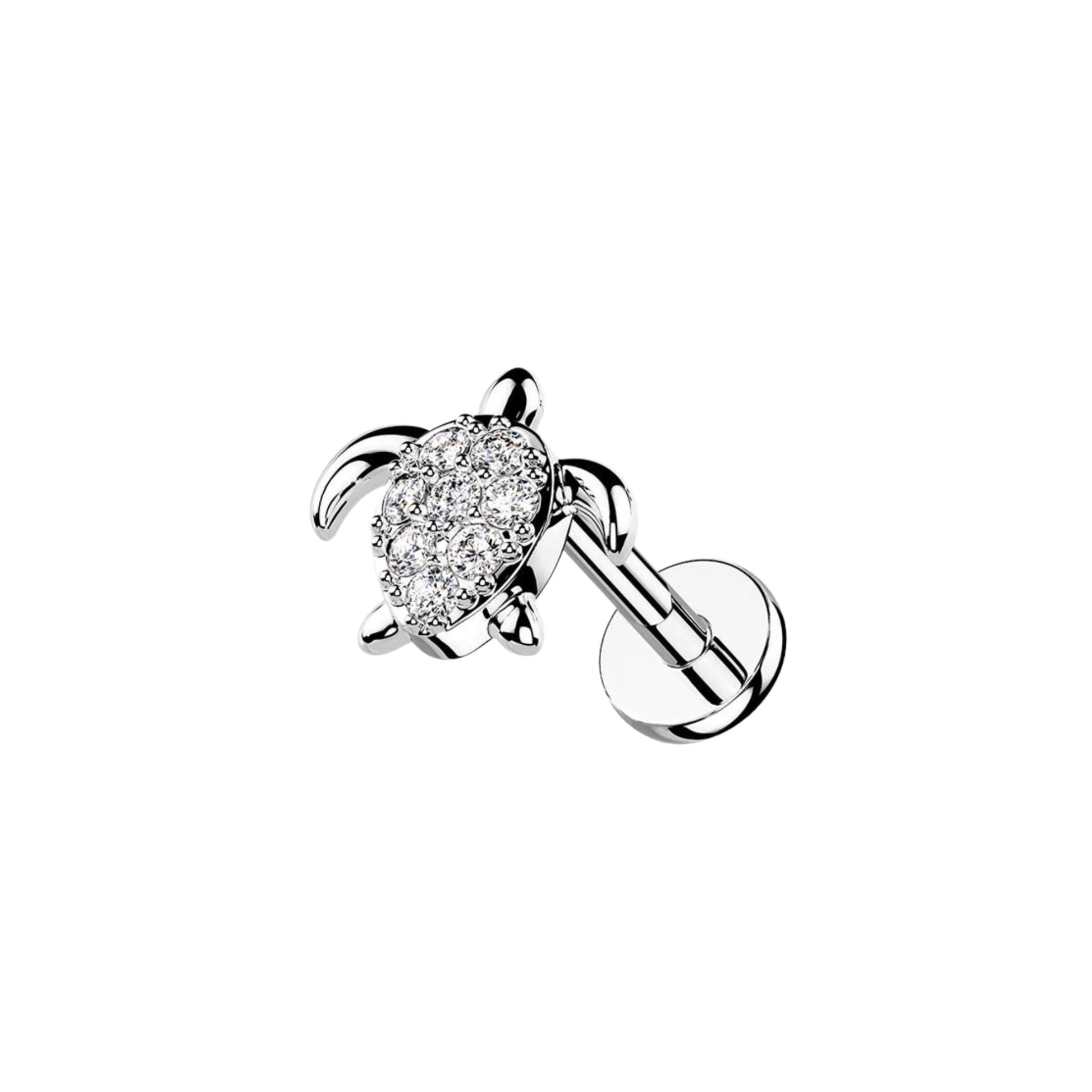 Turtle CZ Flatback - SkinKandy | Body Jewellery & Piercing Online Australia