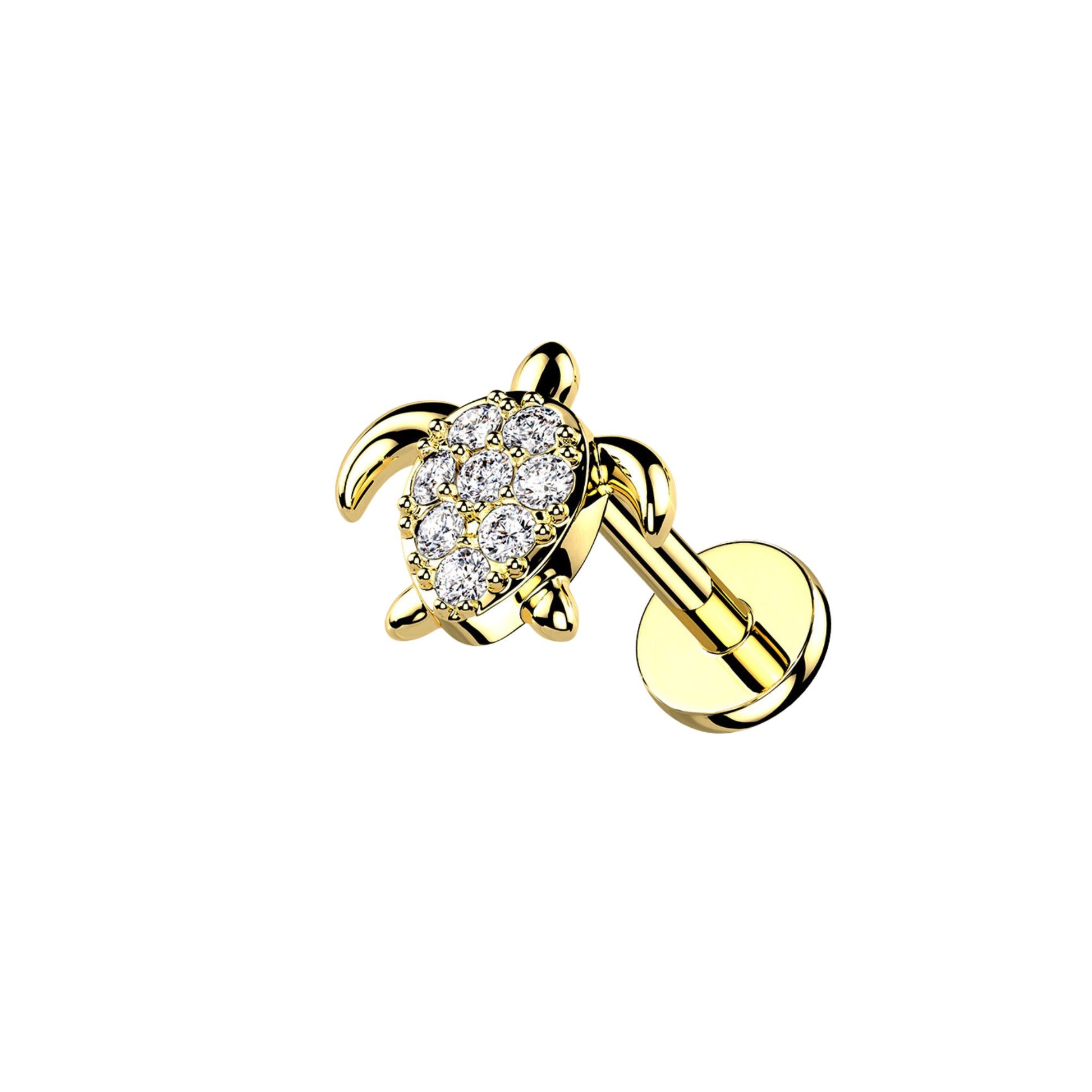 Turtle CZ Flatback - SkinKandy | Body Jewellery & Piercing Online Australia