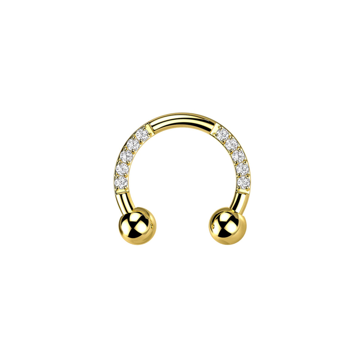 Titanium CZ Paved Horseshoe - SkinKandy | Body Jewellery & Piercing Online Australia