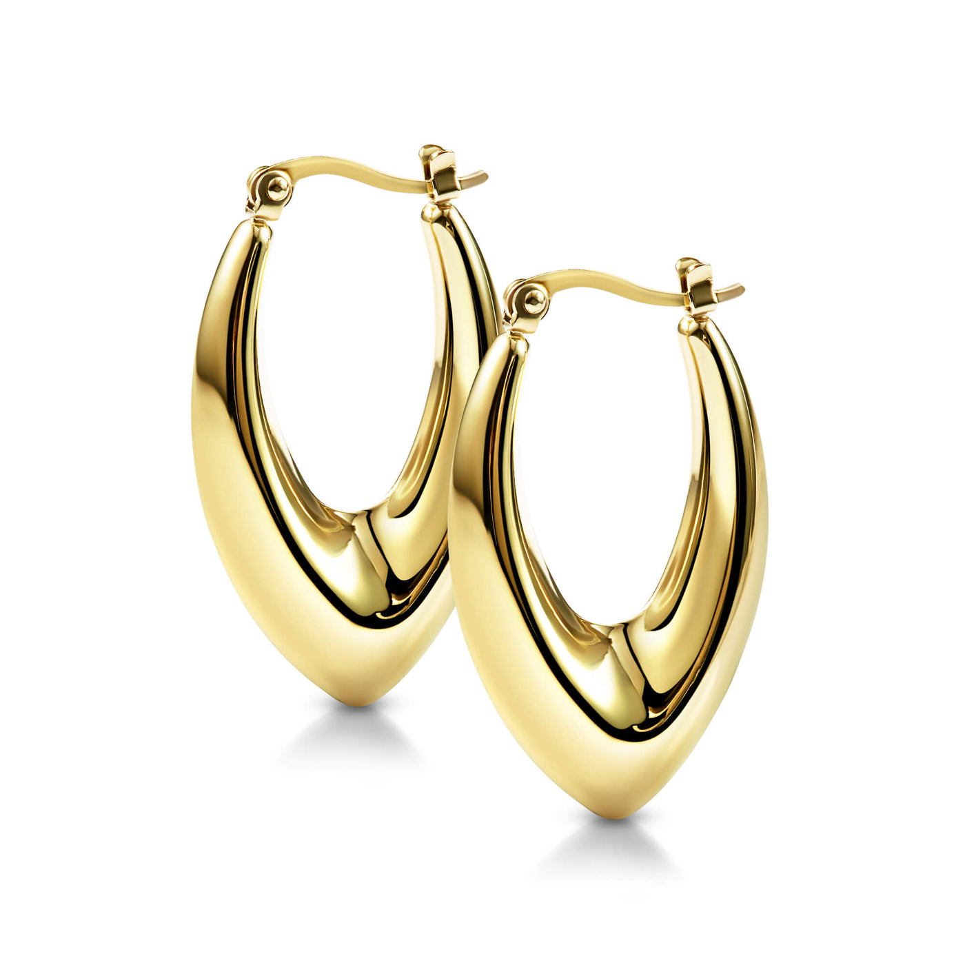 Statement V Shaped Hoop Earrings