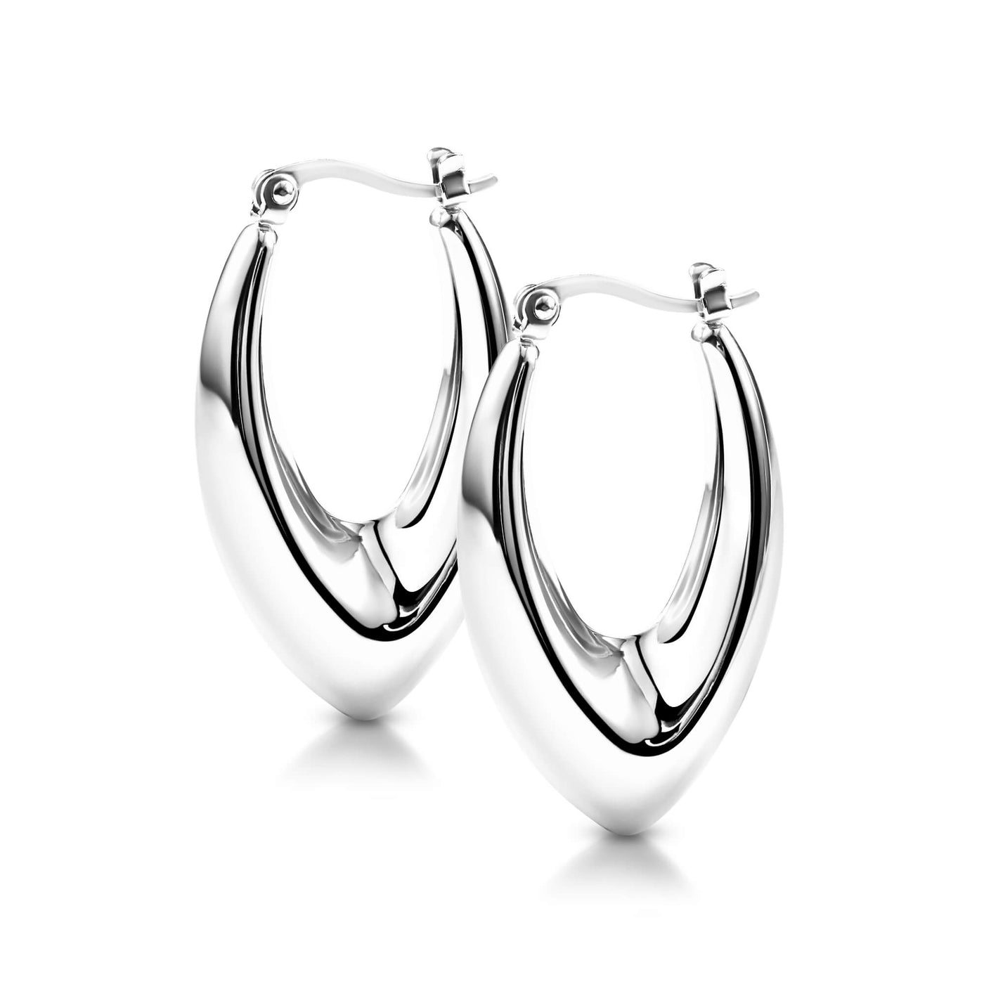 Statement V Shaped Hoop Earrings