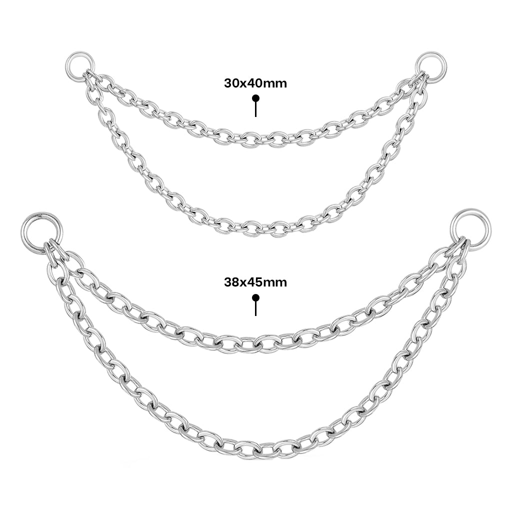 Titanium Double Chain Earring Connector - SkinKandy | Body Jewellery & Piercing Online Australia
