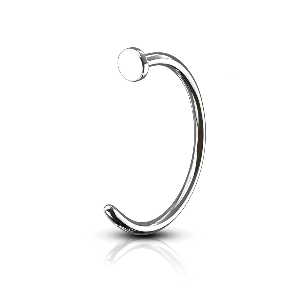 Essential Steel Hoop Nose Ring 18G 10mm - SkinKandy | Body Jewellery & Piercing