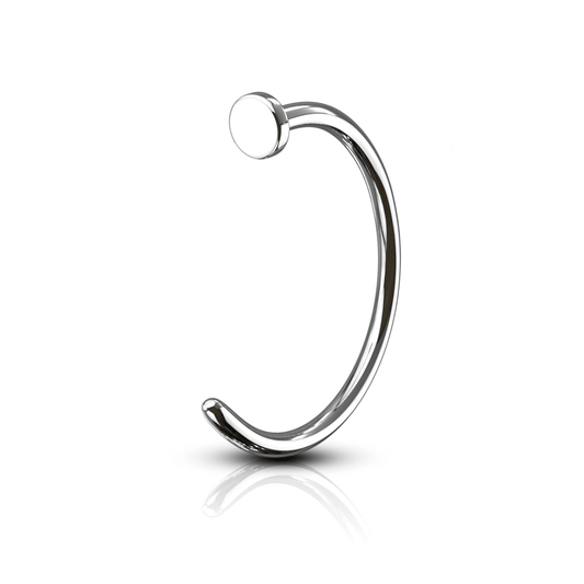 Essential Steel Hoop Nose Ring 18G 10mm - SkinKandy | Body Jewellery & Piercing