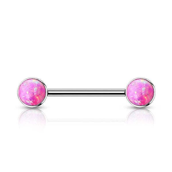 Opal Nipple Bar Internally Threaded (Titanium)