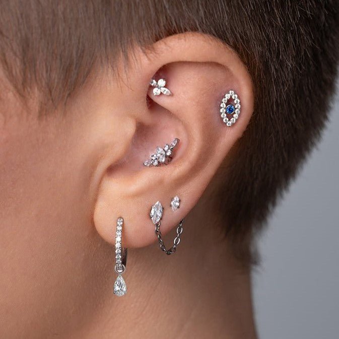 Teardrop Cubic Zirconia Charm - SkinKandy | Body Jewellery & Piercing Online Australia