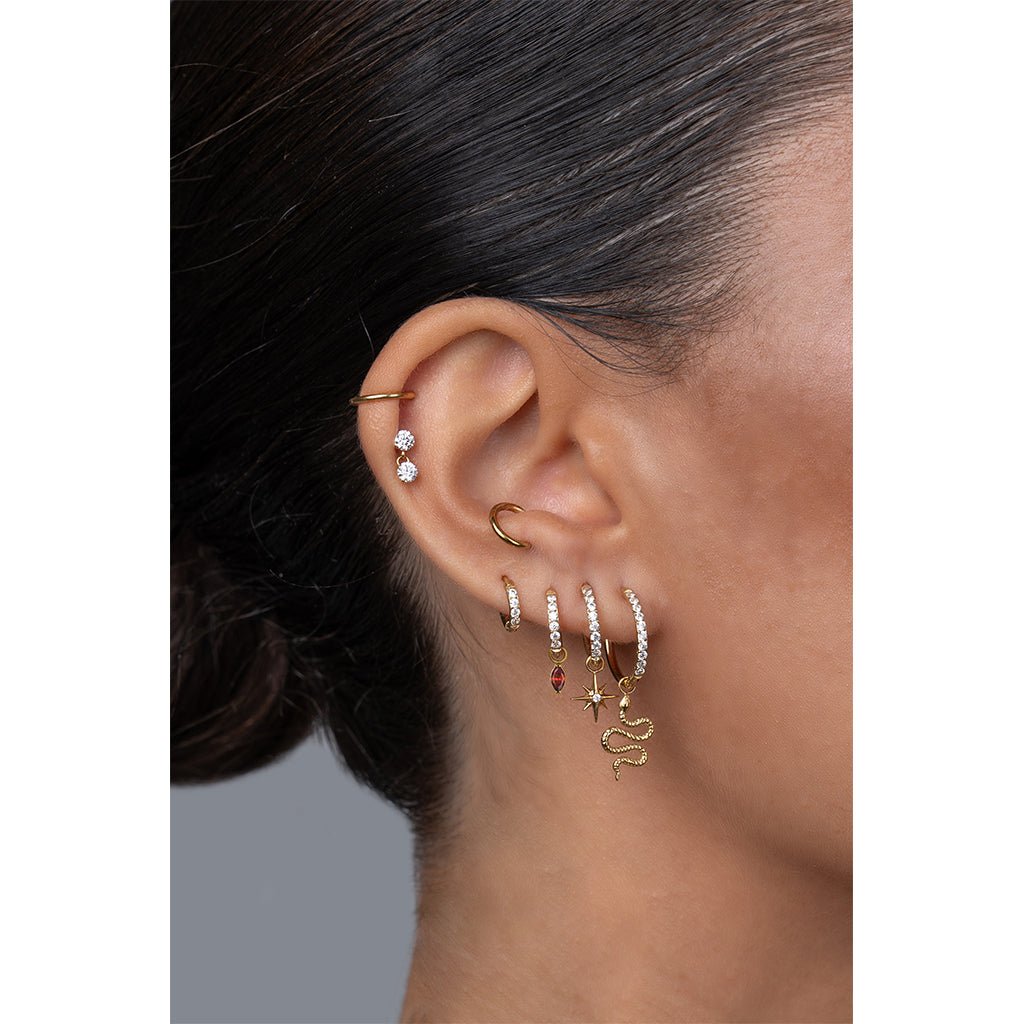 Titanium Marquis Cubic Zirconia Earring Charm - SkinKandy | Body Jewellery & Piercing Online Australia