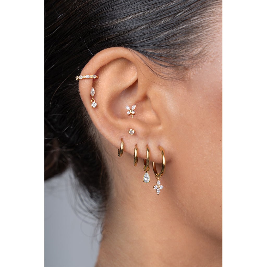 Teardrop Cubic Zirconia Earring Charm - SkinKandy | Body Jewellery & Piercing Online Australia
