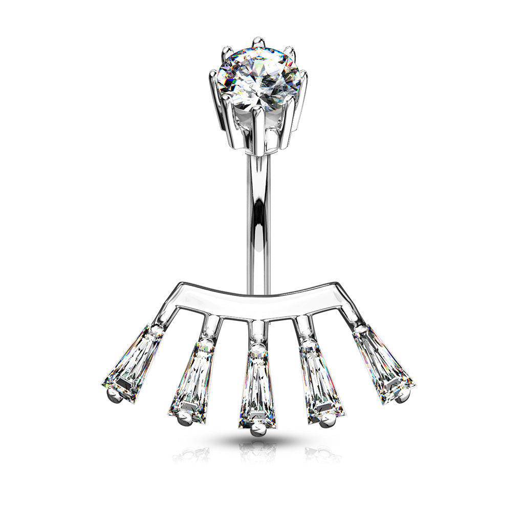 Princess Fan Cut Belly Ring - SkinKandy | Body Jewellery & Piercing Online Australia