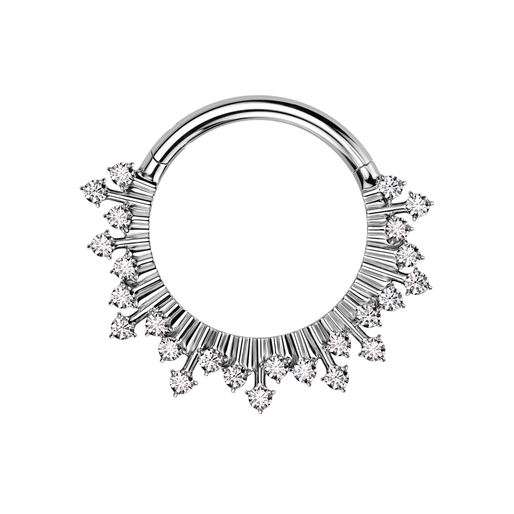 Sunlight CZ Segment Ring - SkinKandy | Body Jewellery & Piercing Online Australia