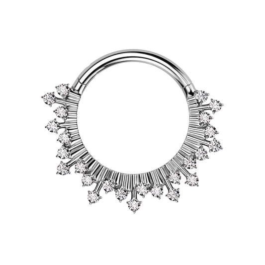Sunlight CZ Segment Ring - SkinKandy | Body Jewellery & Piercing Online Australia