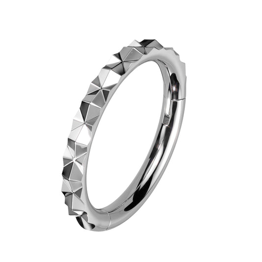 Cross Faceted Segment Ring - SkinKandy | Body Jewellery & Piercing Online Australia