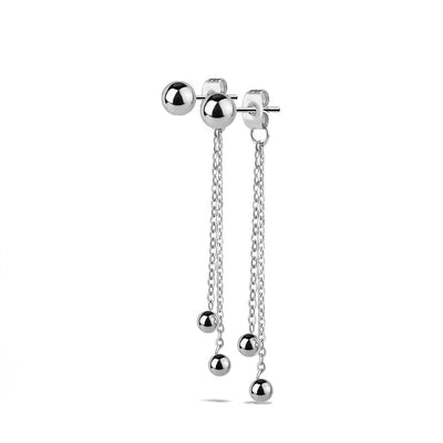 Ball Chain Stud Drop Earrings