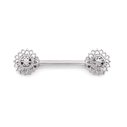 Geometric Sunflower Nipple Barbell - SkinKandy | Body Jewellery & Piercing Online Australia