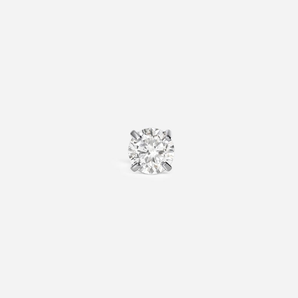 Implant Grade Titanium Internally Threaded Round Cubic Zirconia Nose Flatback Piercing