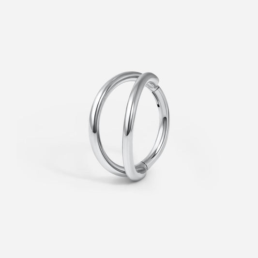 Implant Grade Titanium Hinged Double Hoop Side Facing Nose Segment Ring