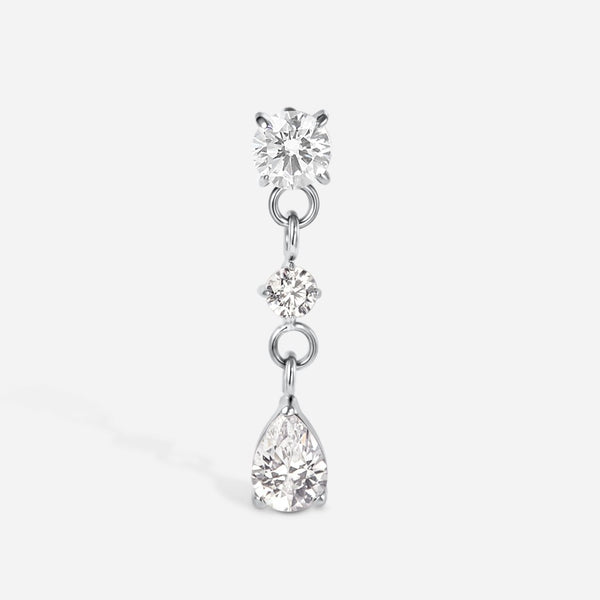 Implant Grade Titanium Guided Internally Threaded Round Dangle Teardrop Top
