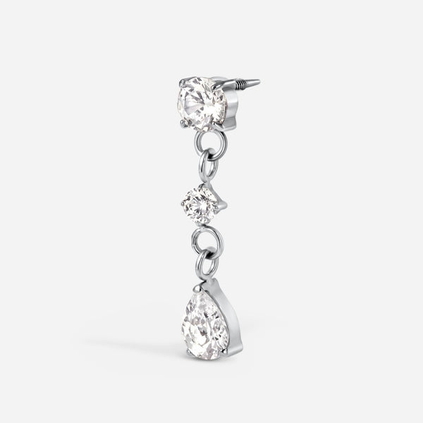 Implant Grade Titanium Guided Internally Threaded Round Dangle Teardrop Top