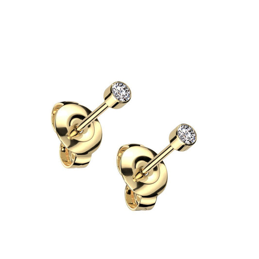 Titanium CZ Ball Studs - SkinKandy | Body Jewellery & Piercing Online Australia