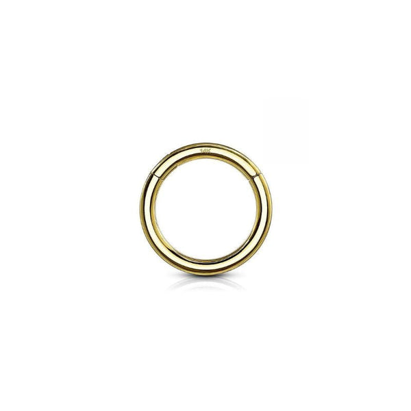 14K Solid Gold Hinged Segment Ring Piercing