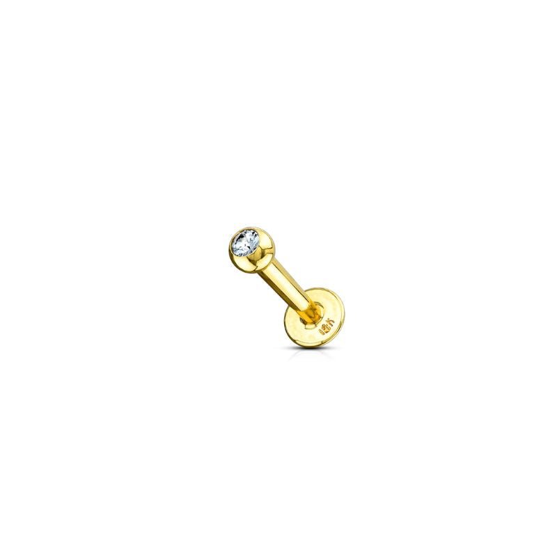 14K Solid Gold Gem Ball Labret - SkinKandy | Body Jewellery & Piercing Online Australia